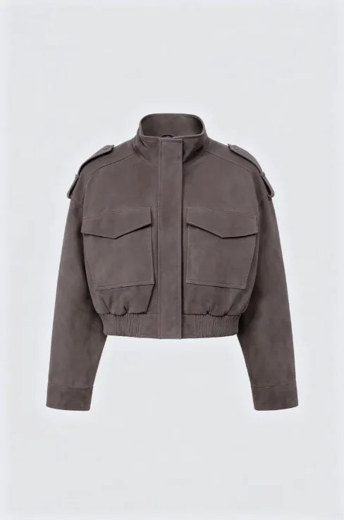Veste courte effet suède Odette