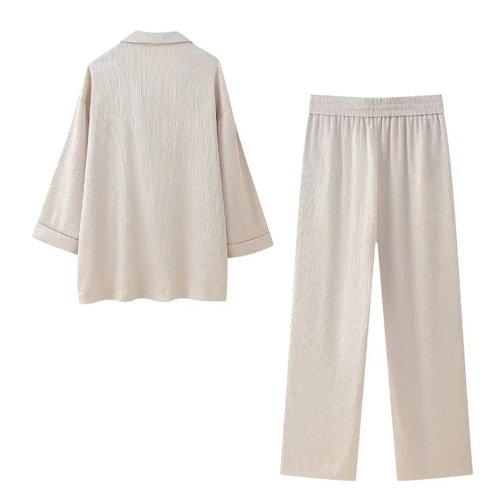 Quitterie flowy blazer and trouser set