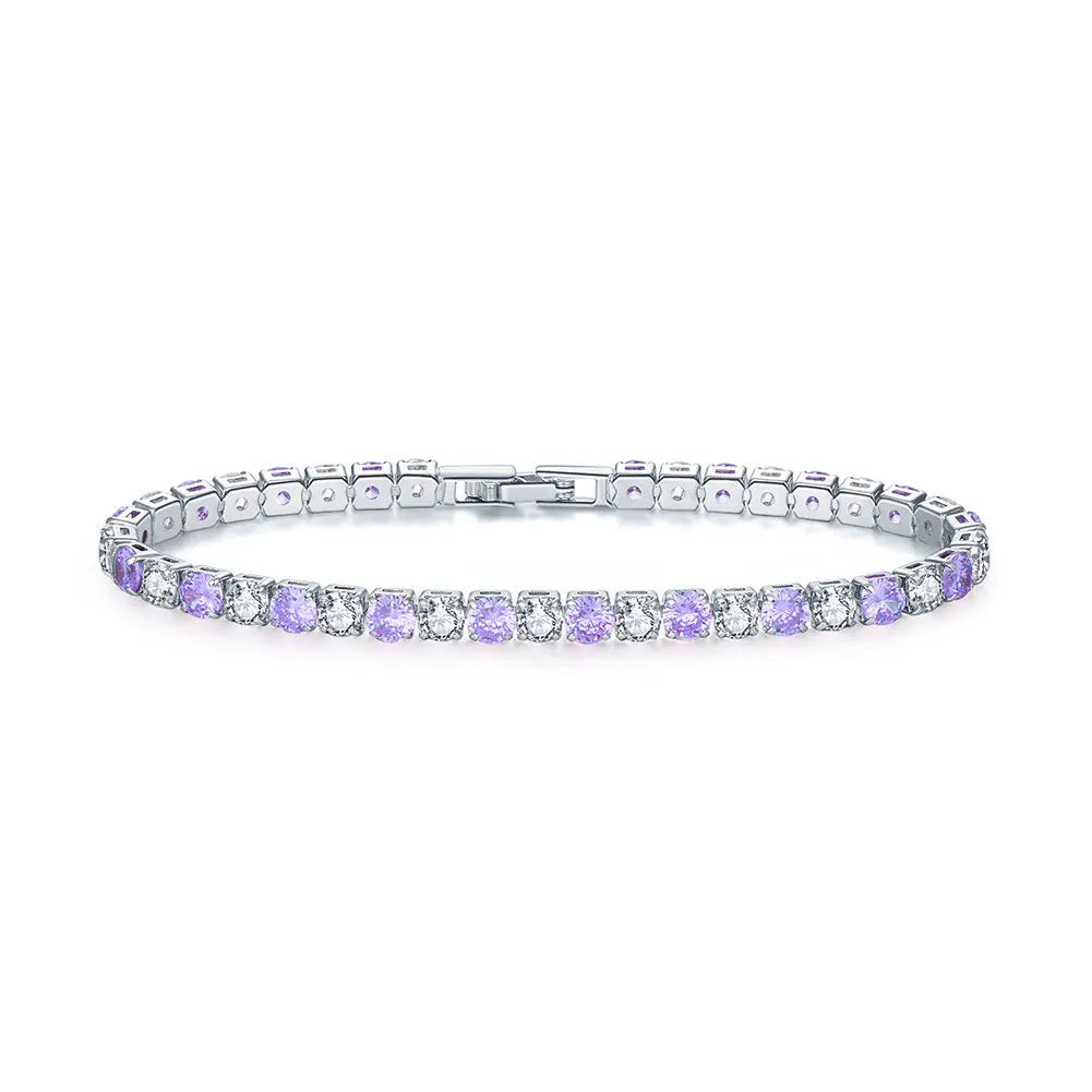 Bracelet tennis doré à zircons Sylvie