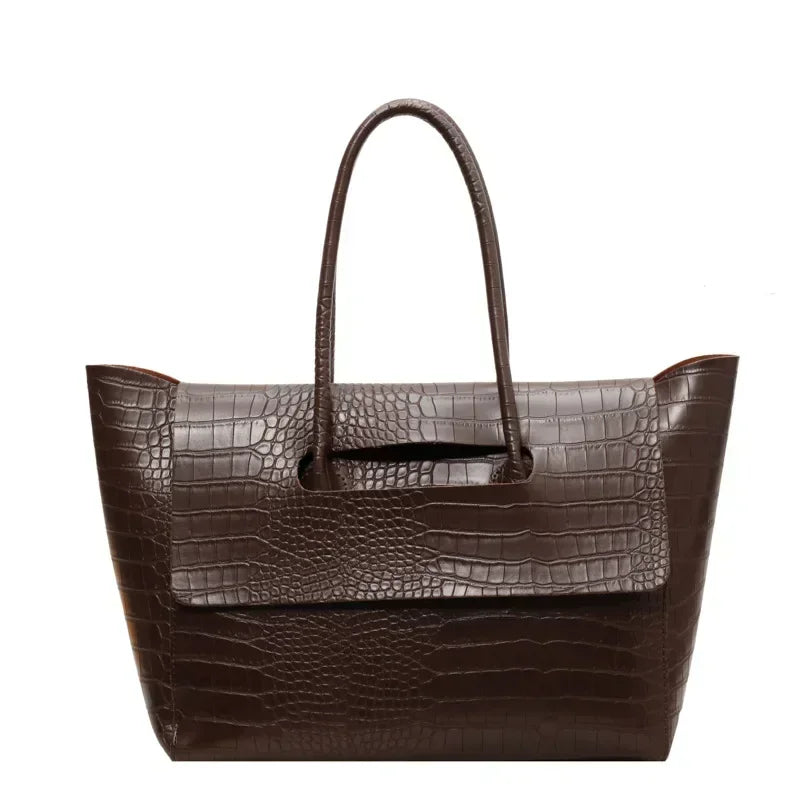 Große Tasche in Krokooptik Florine