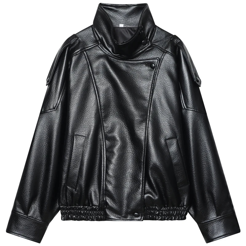 Blouson aviateur court effet cuir Léna