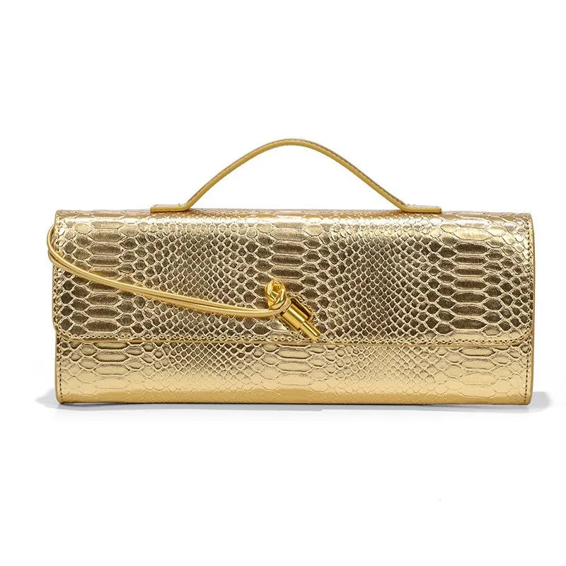 Sac baguette tressé effet serpent Yvette