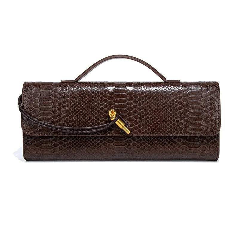 Sac baguette tressé effet serpent Yvette