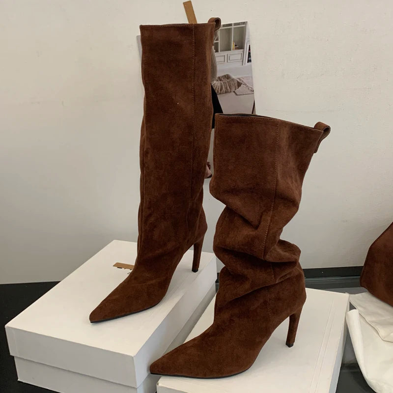 Botas altas de punta afilada Noëlie