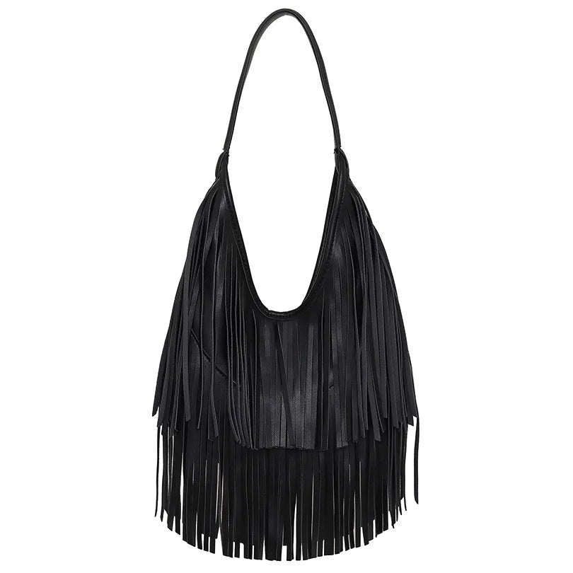 Sac hobo à longues franges Séverine
