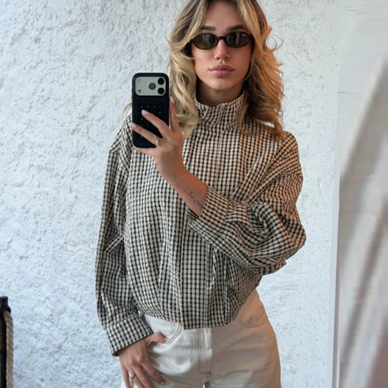 Blouson à carreaux Jeanne