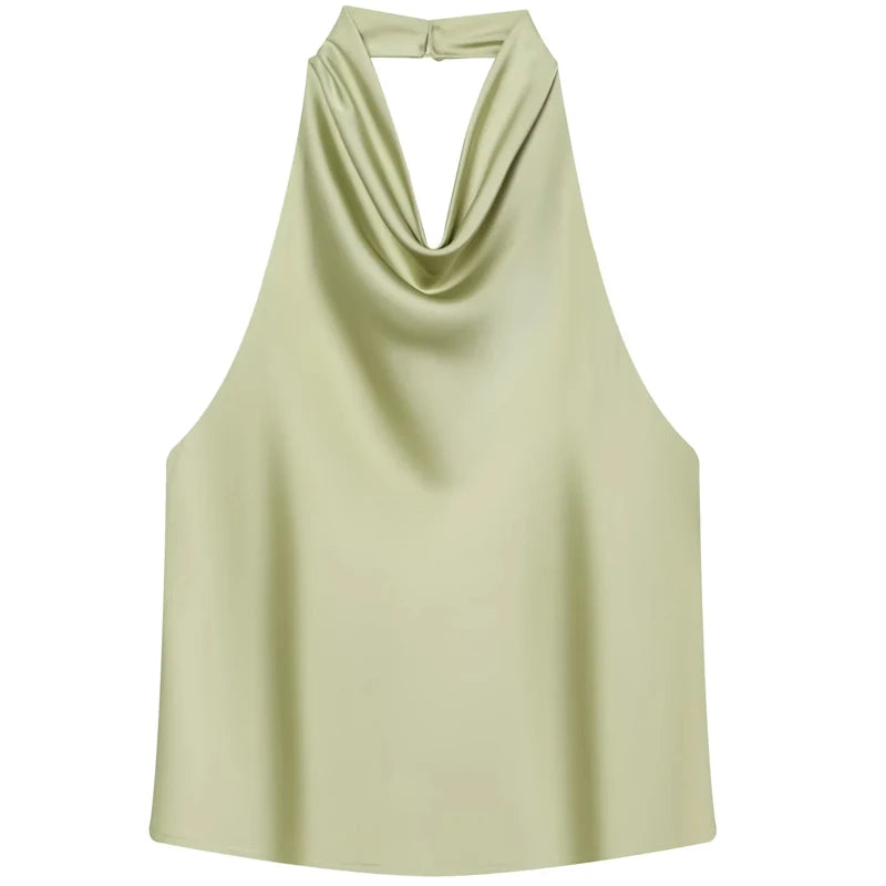 Haut corset en satin dos nu Hortense