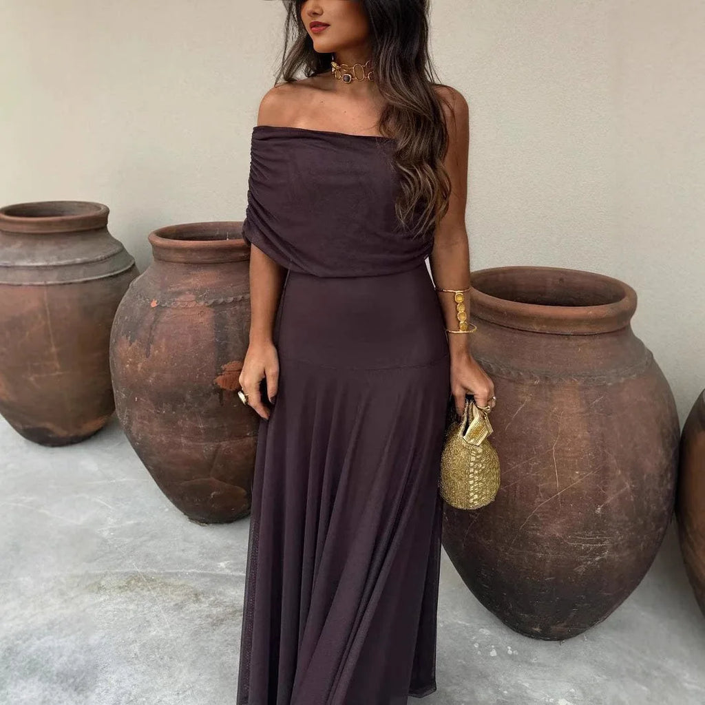 Robe longue asymétrique Line