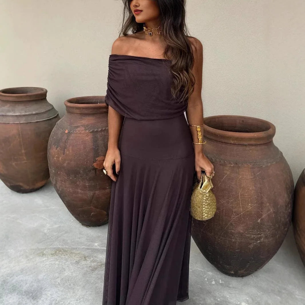 Robe longue asymétrique Line