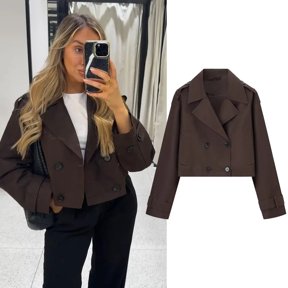 Trench court boutonné Paulette