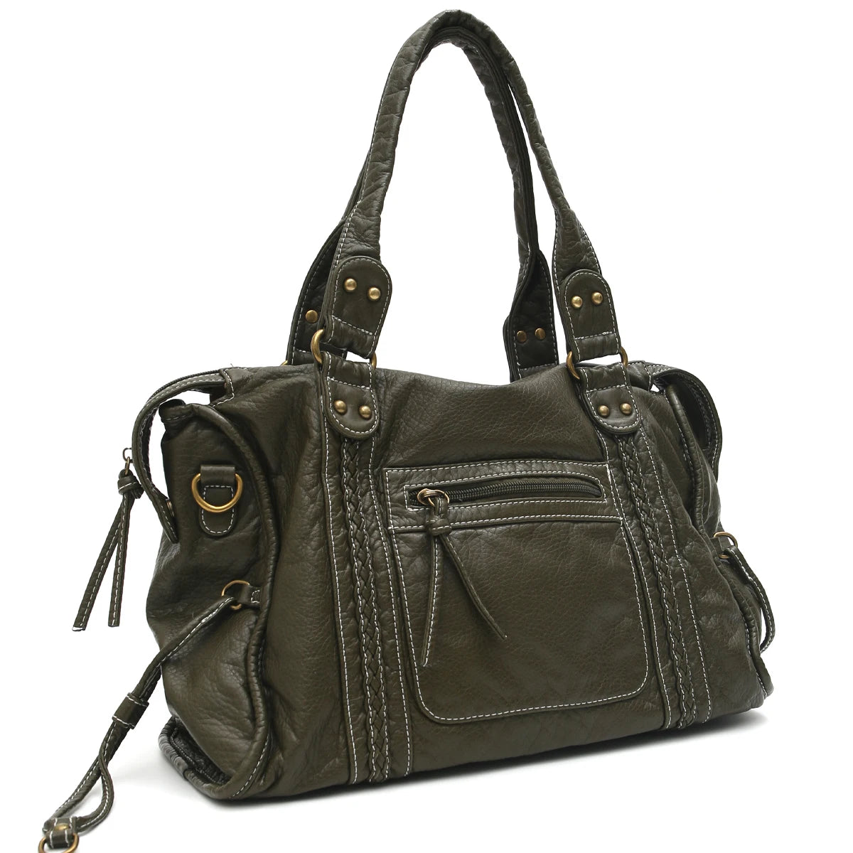 Grand sac vintage effet cuir délavé Annabelle