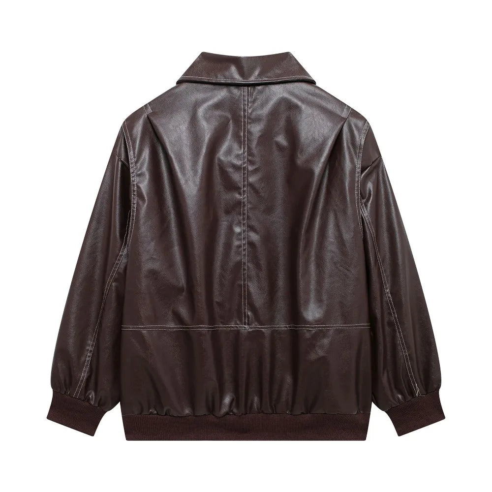 Veste rétro effet cuir Coralie