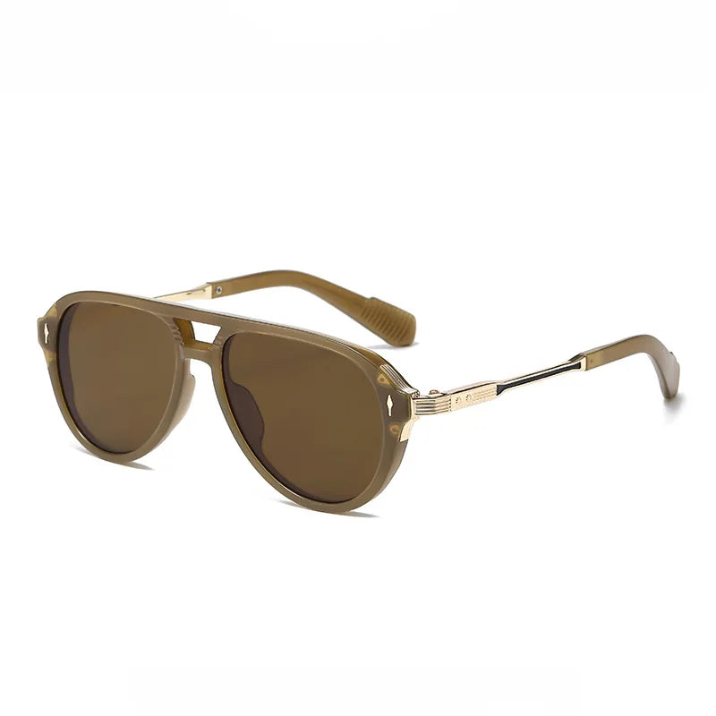 Occhiali da sole aviator rétro con doppio ponte Ysaline
