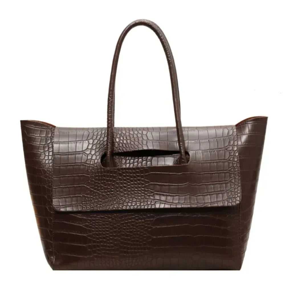 Große Tasche in Krokooptik Florine