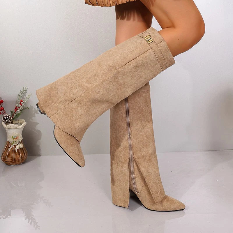 Bottes hautes à bout pointu Andréa