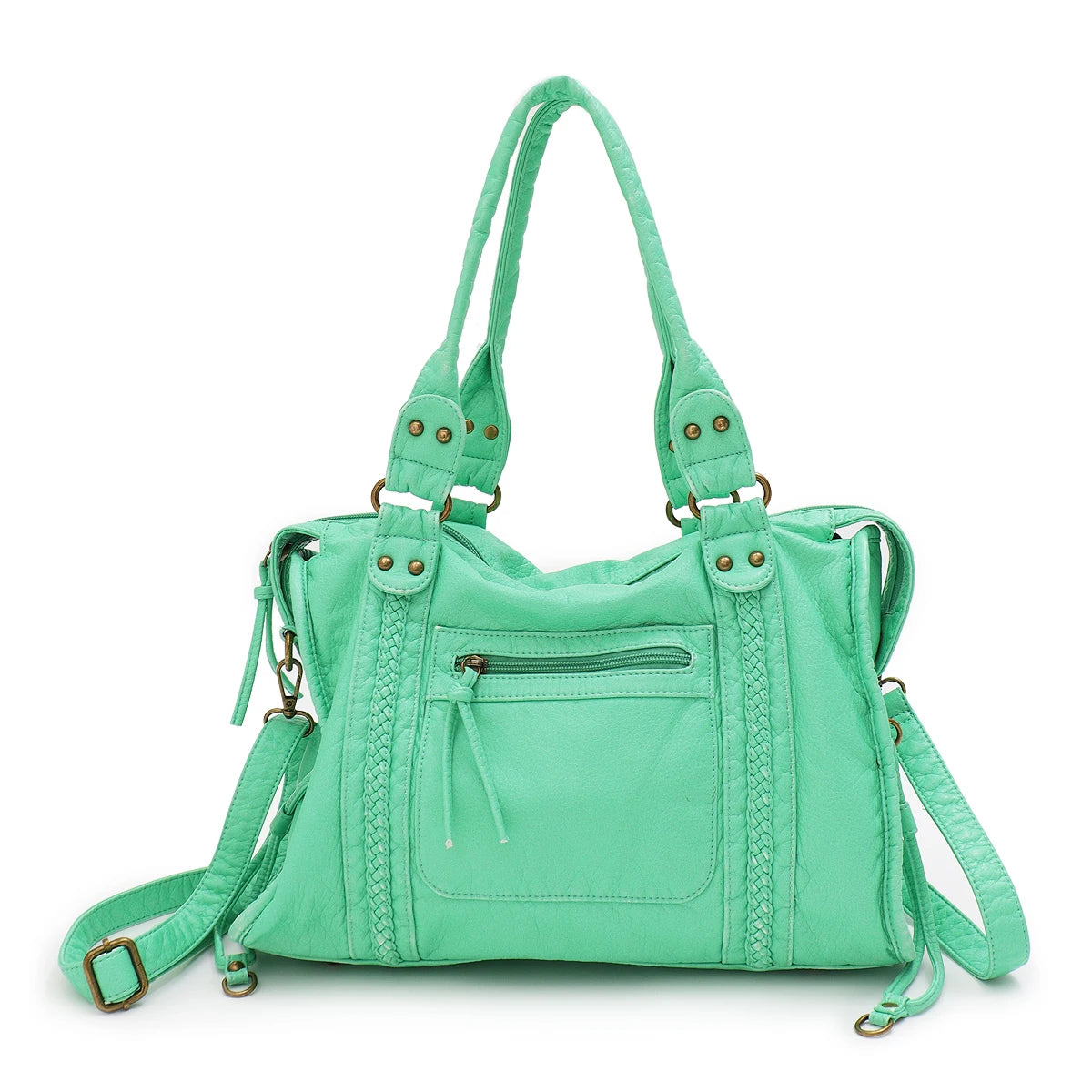Grand sac vintage effet cuir délavé Annabelle