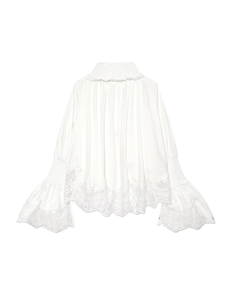 Blouse brodée en dentelle Josiane