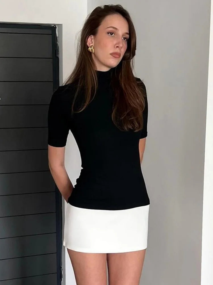 Zweifarbiges Minikleid Olympe