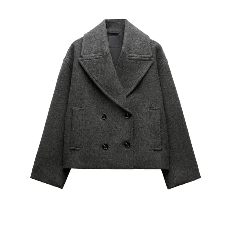 Manteau court à double boutonnage Victoria