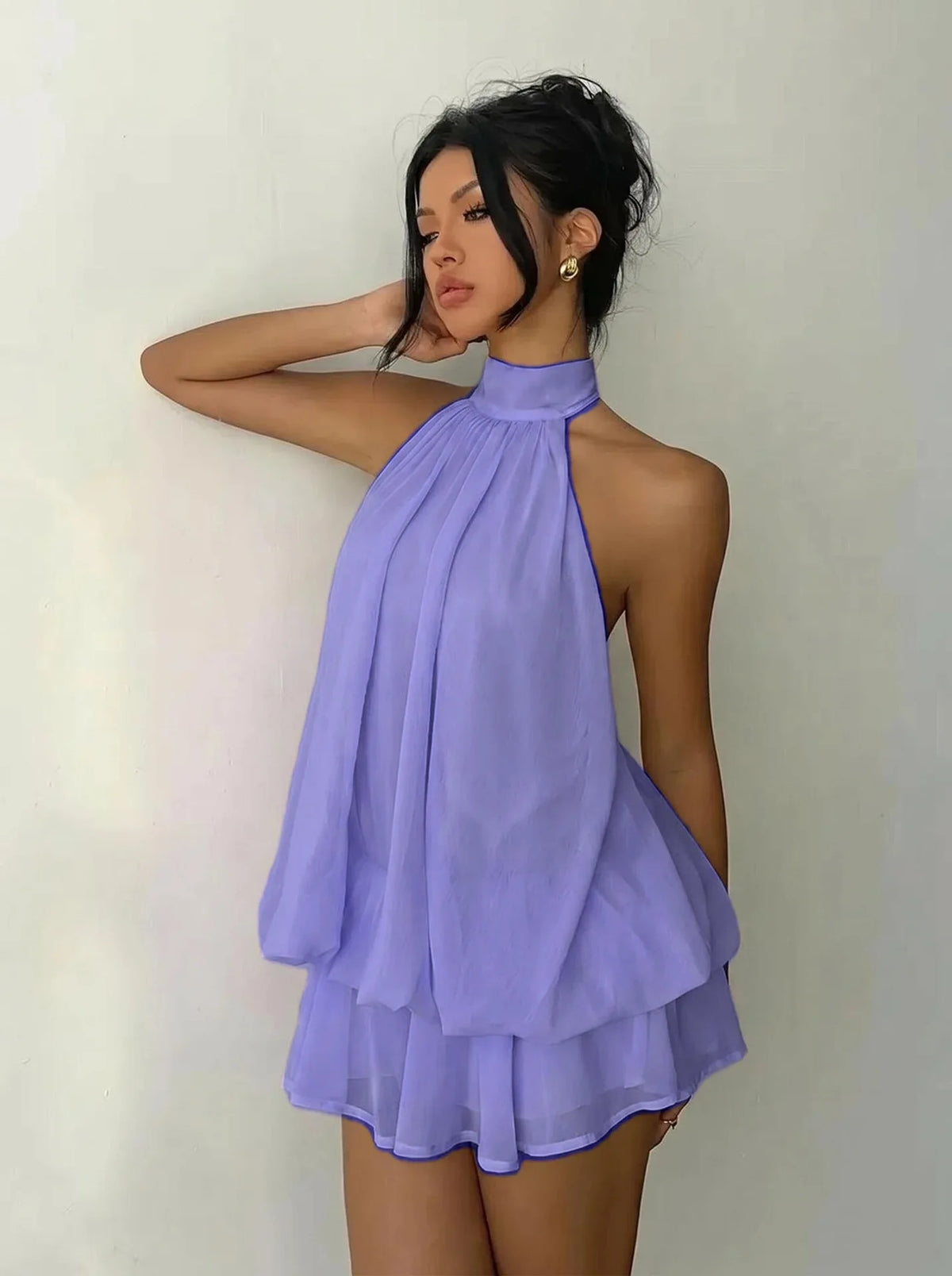 Robe courte licou à la française Mélissa