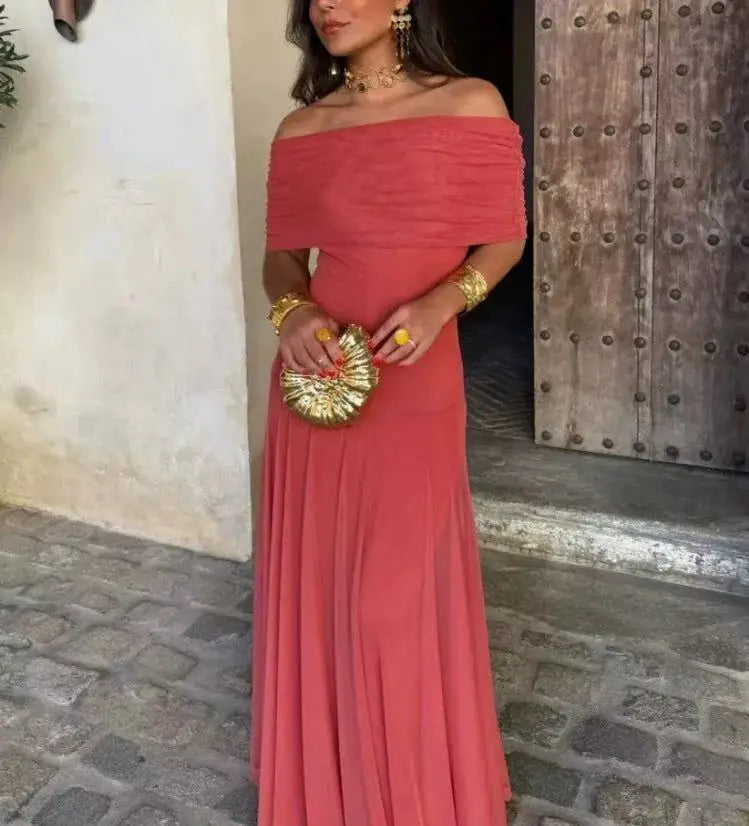Robe longue asymétrique Line