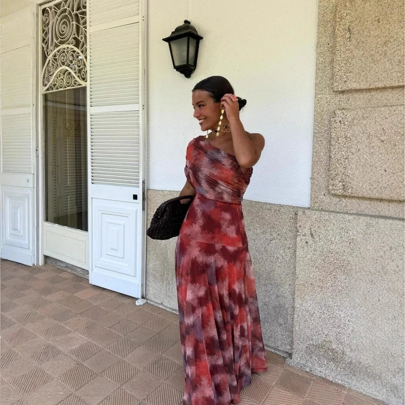 Robe longue asymétrique Line