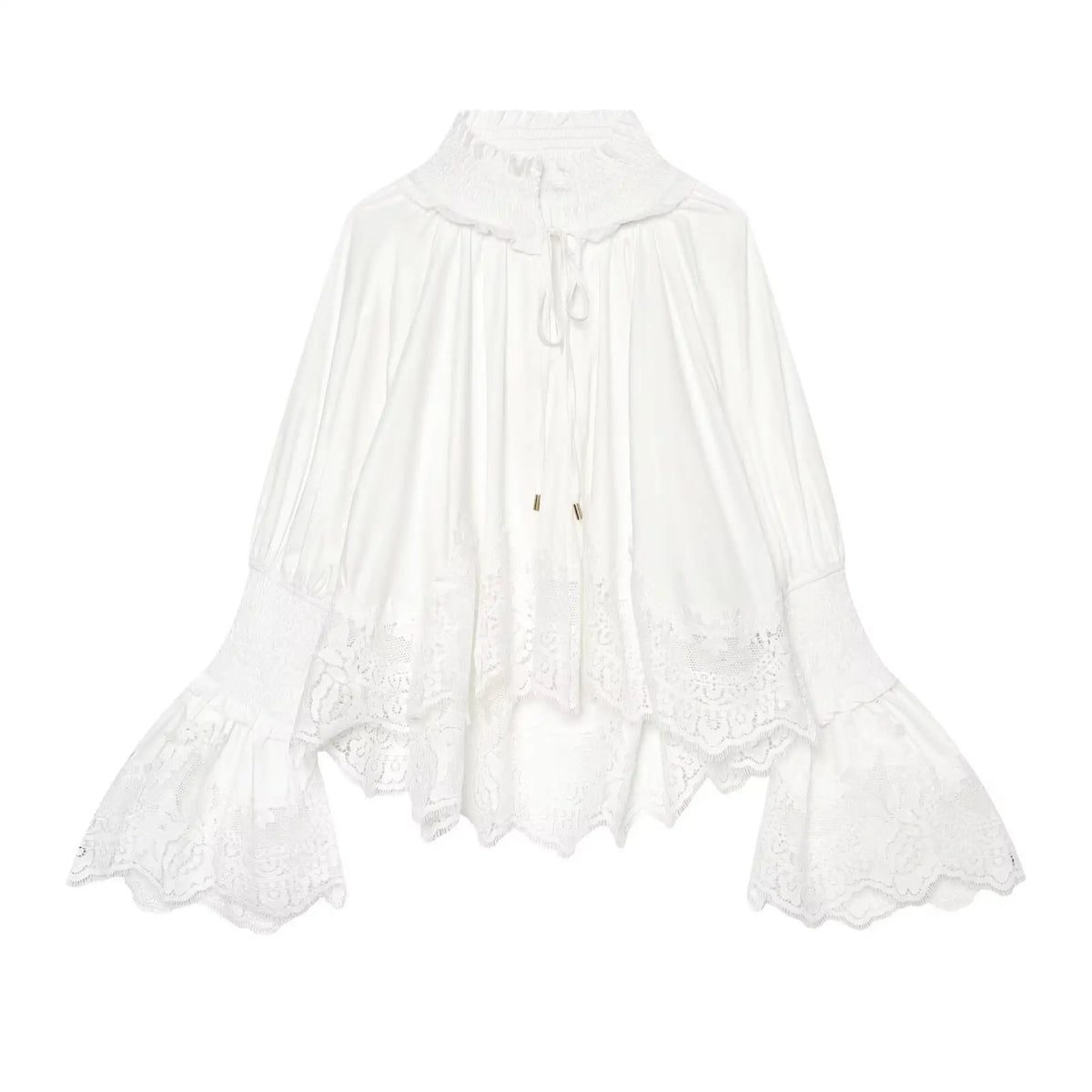 Blouse brodée en dentelle Josiane