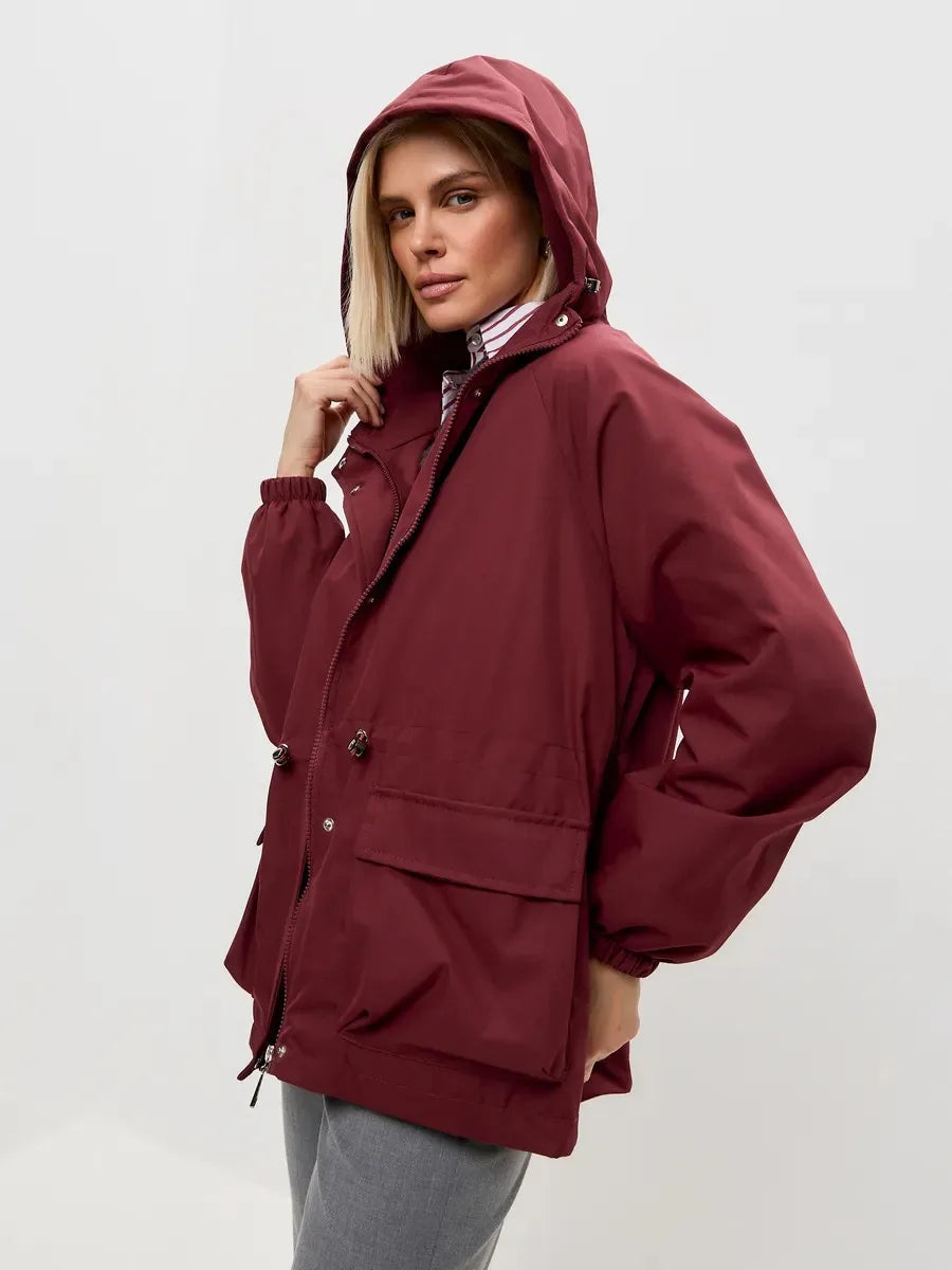 Coupe-vent imperméable à capuche Loane