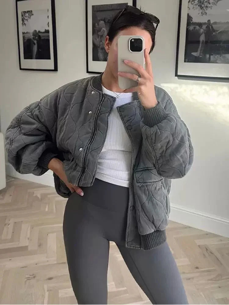 Blouson matelassé délavé Suzanne