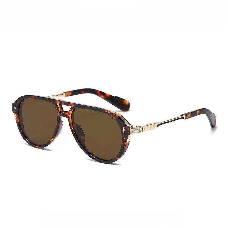 Occhiali da sole aviator rétro con doppio ponte Ysaline