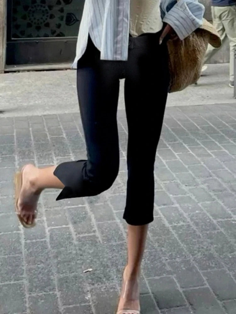 Pantalon court légèrement évasé Léa