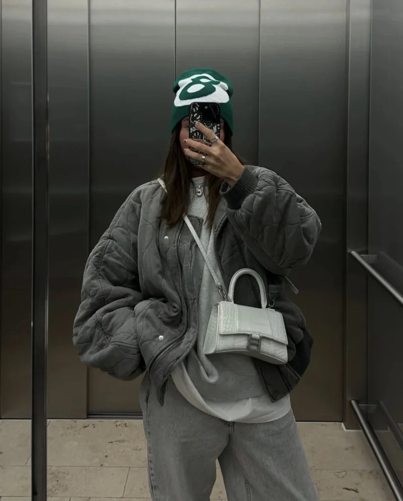 Blouson matelassé délavé Suzanne