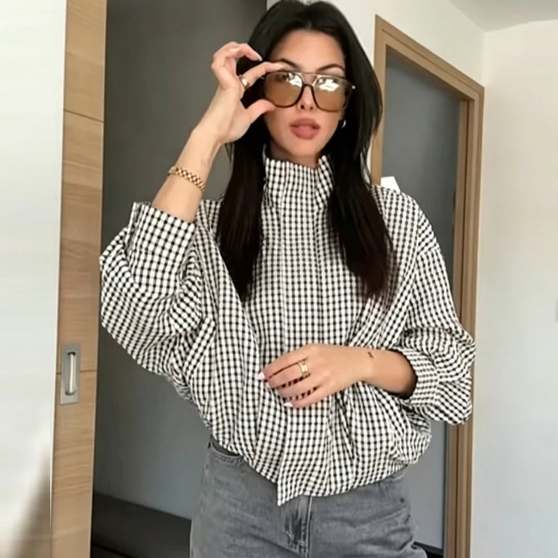 Blouson à carreaux Jeanne
