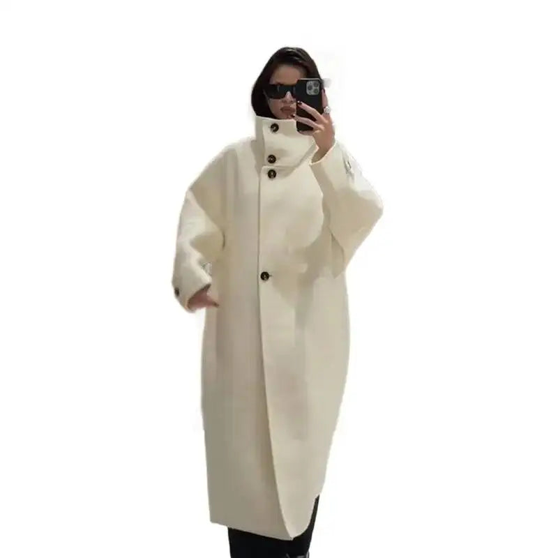 Manteau long à col montant Amandine