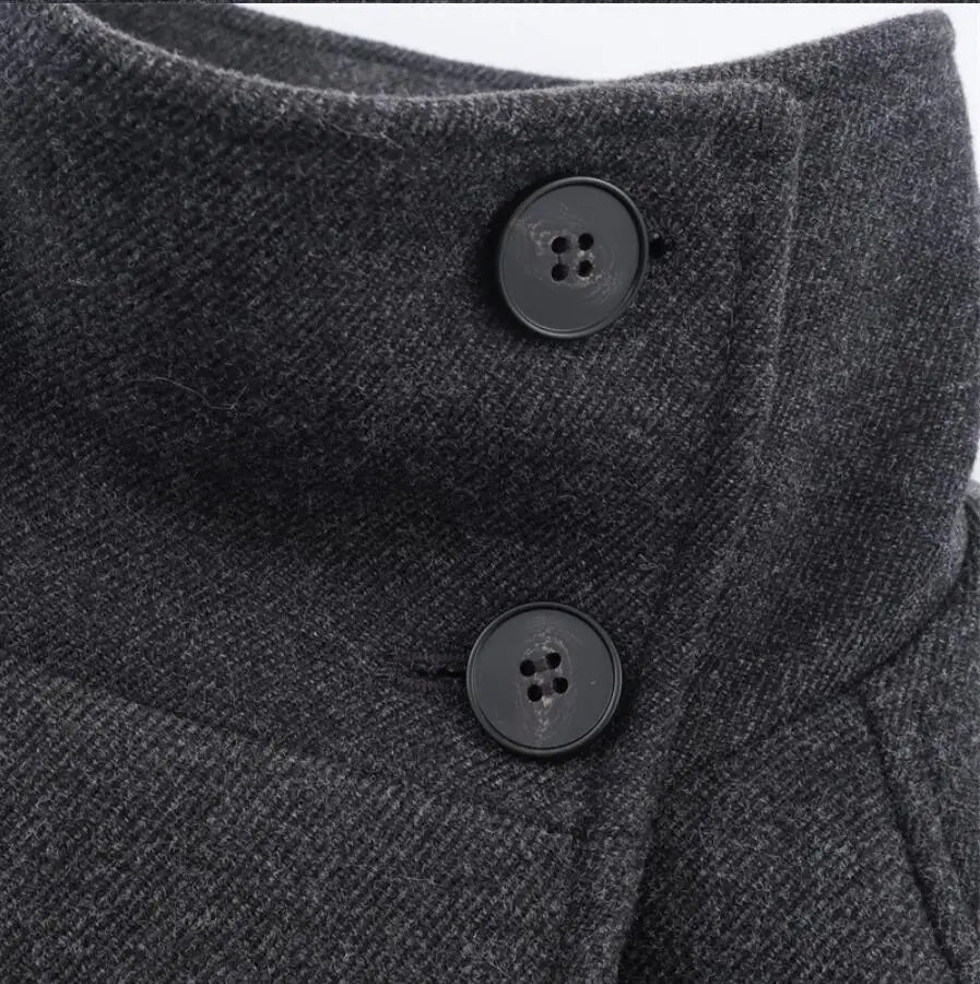 Manteau ceinturé à col montant Maëlle