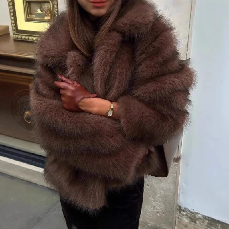 Veste en fausse fourrure effet renard Félicie