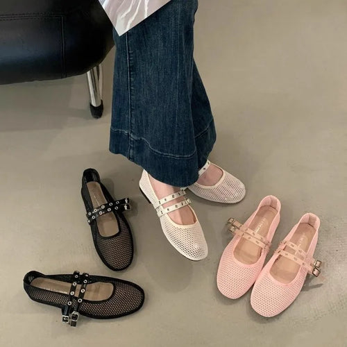 Ballerines en filet à double bride Ondine