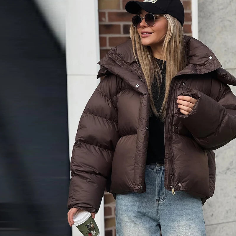 Manteau court à capuche Capucine