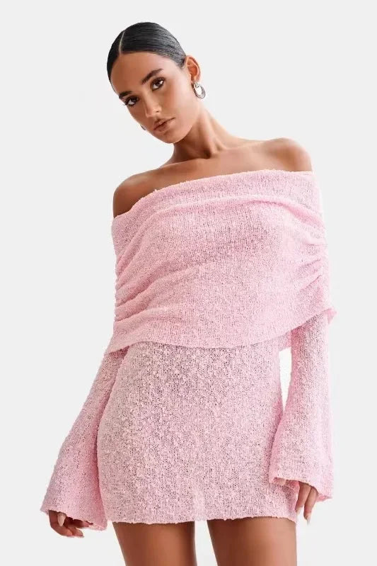 Robe en maille col bateau Lina