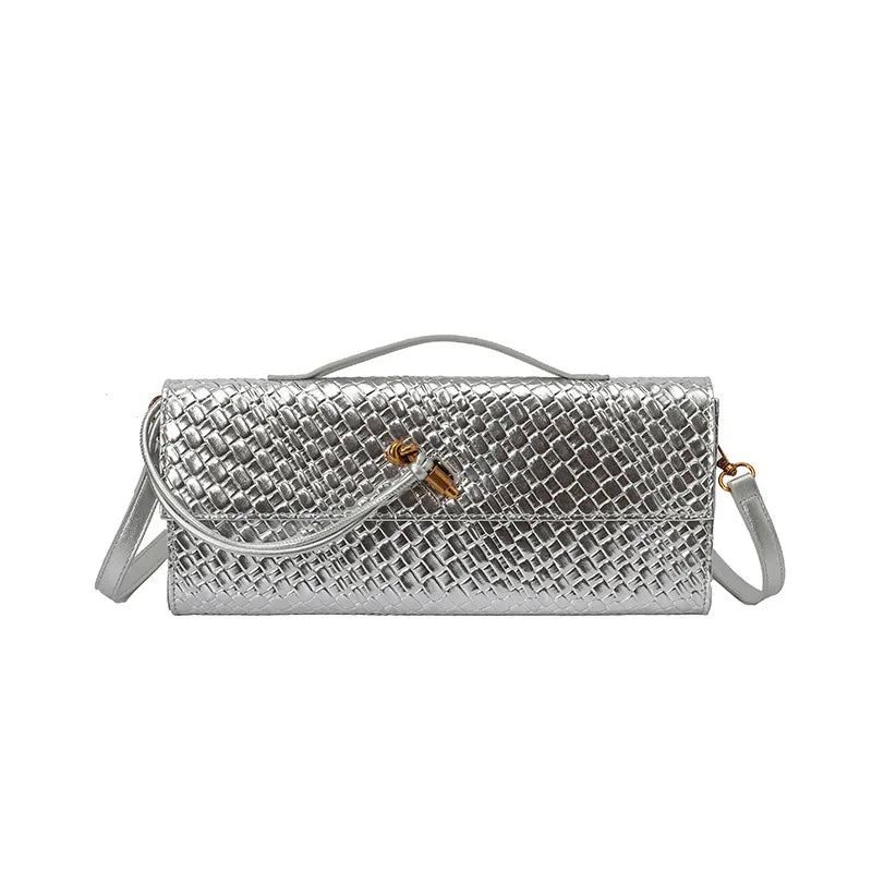 Pochette tressée allongée Armelle