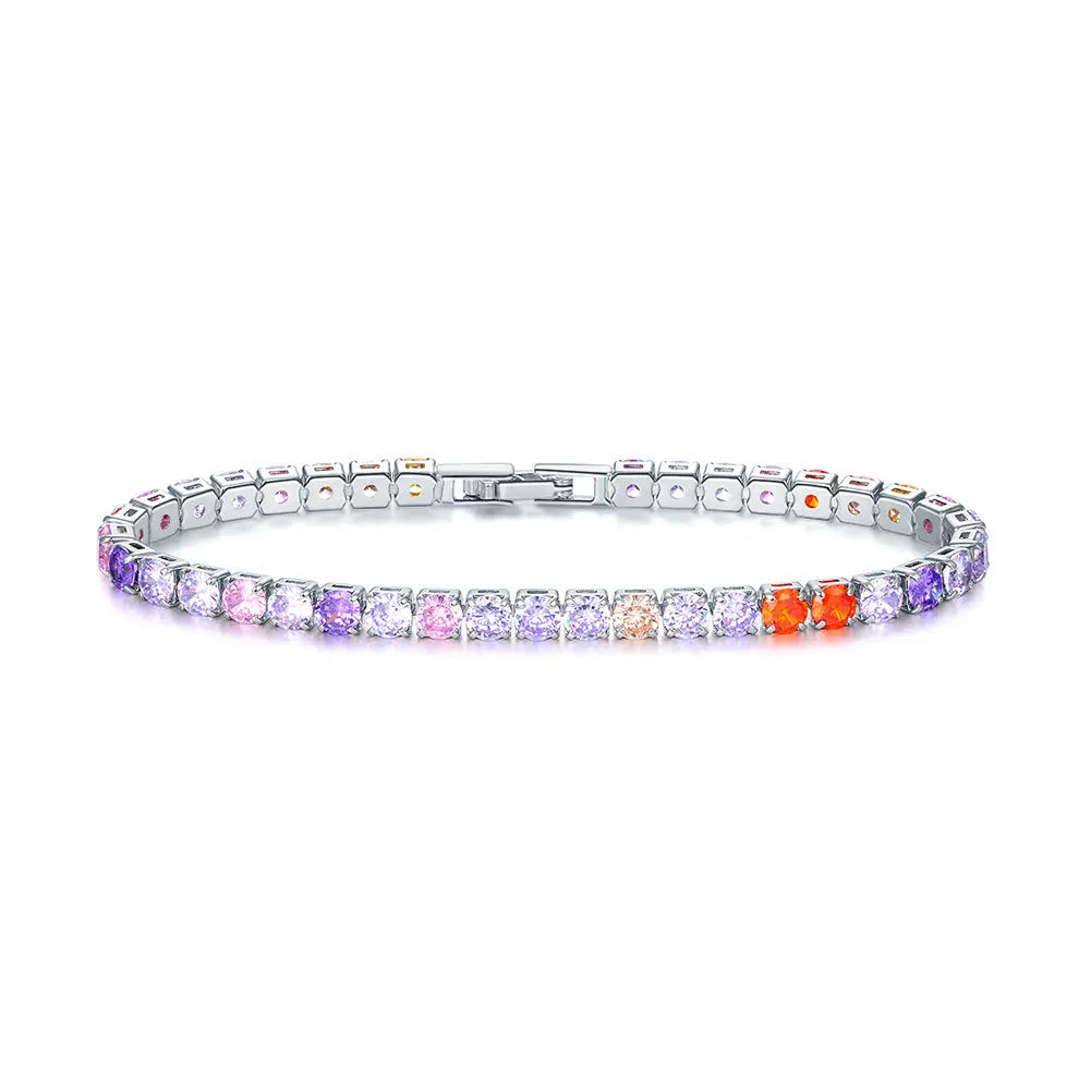 Bracelet tennis doré à zircons Sylvie