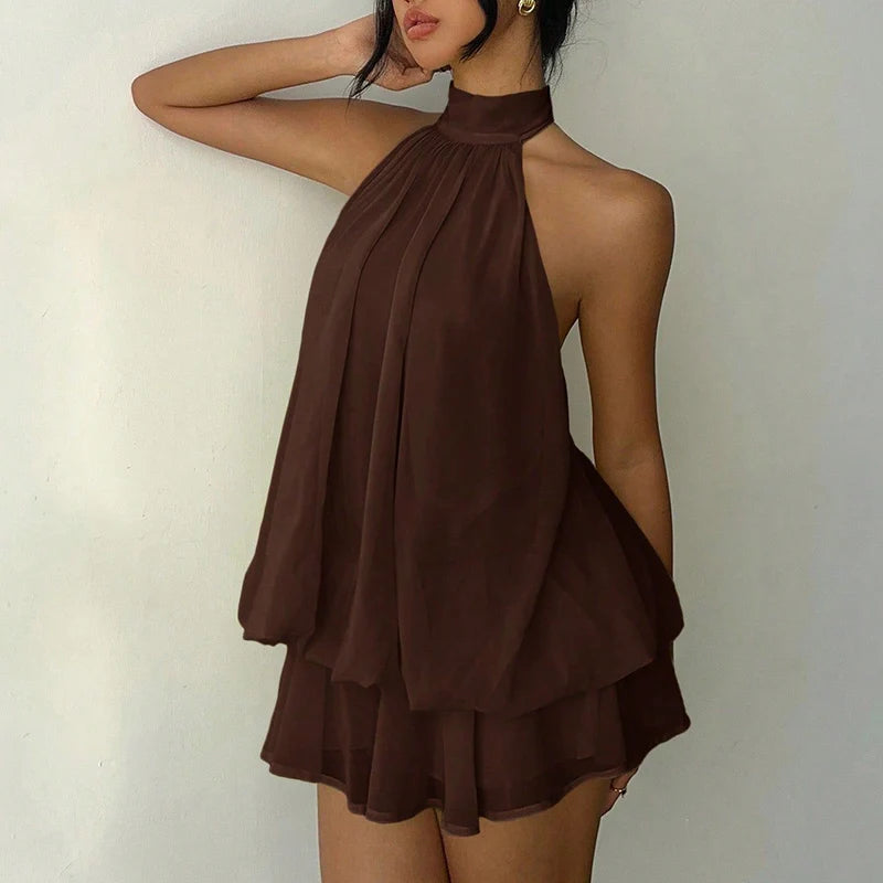 Robe courte licou à la française Mélissa