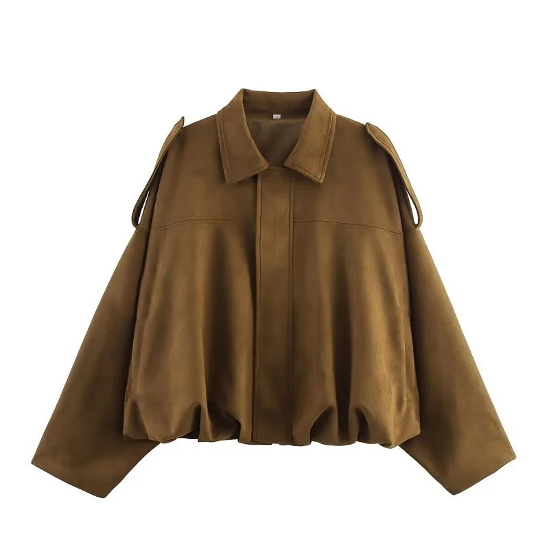 Blouson aviateur effet suède Flora