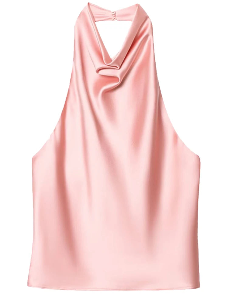 Haut corset en satin dos nu Hortense