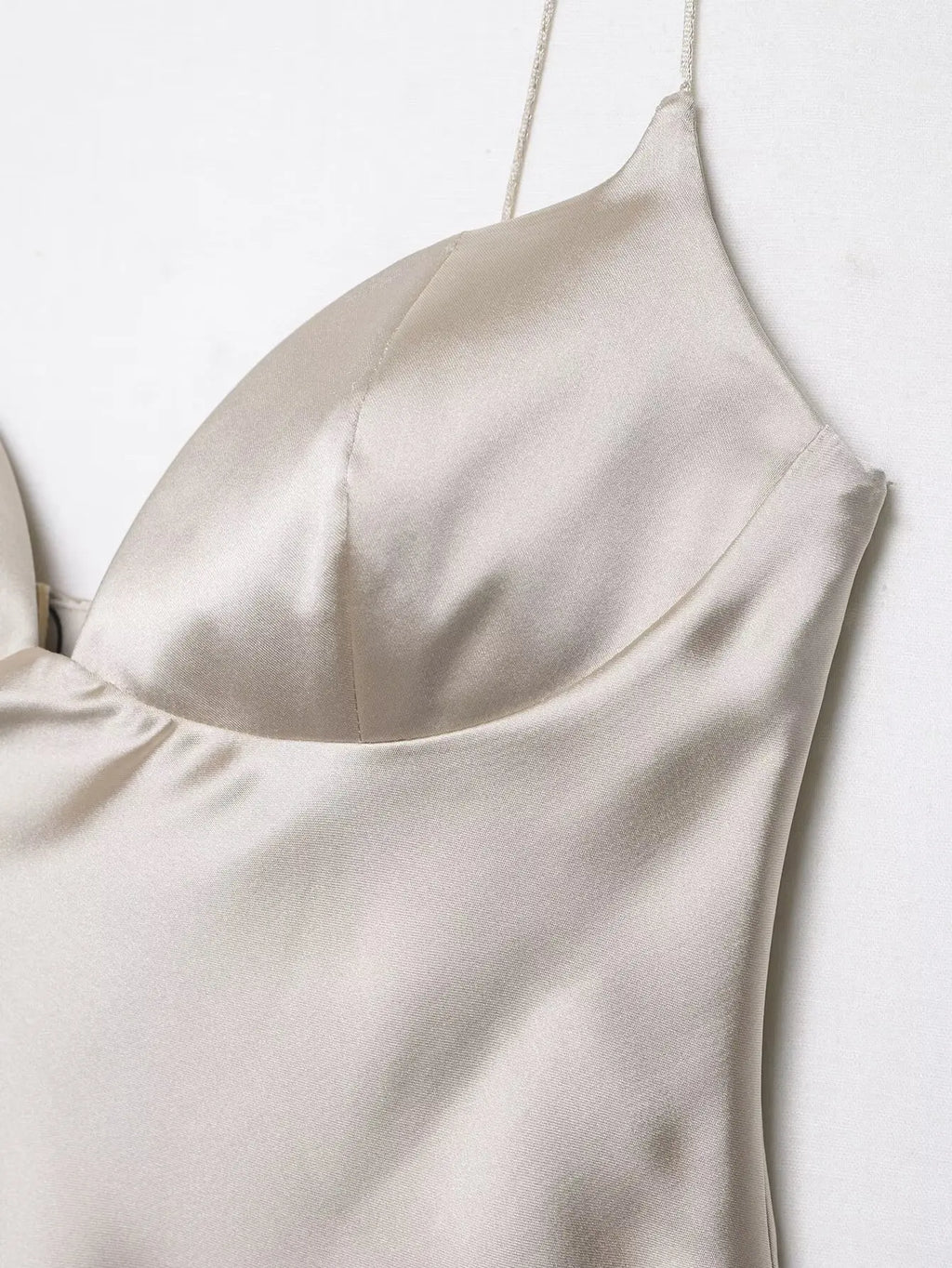 Camisole-Top aus strukturiertem Satin Maïwenn