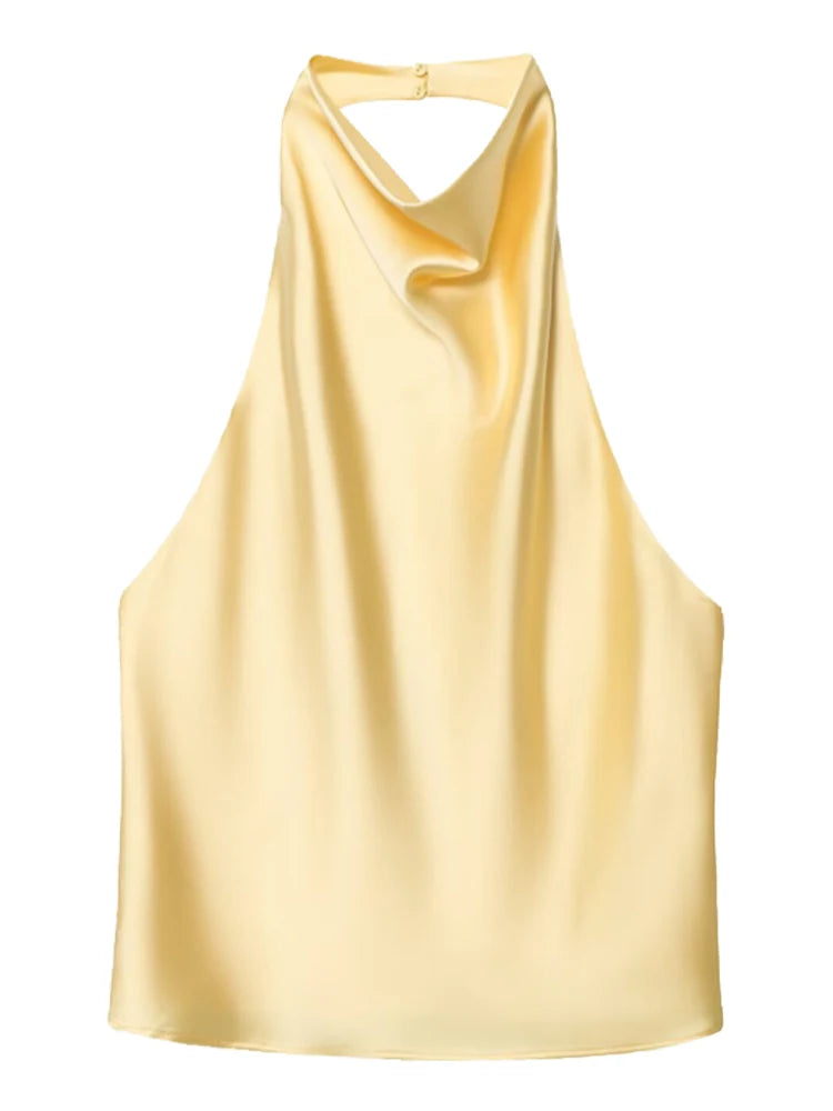 Haut corset en satin dos nu Hortense