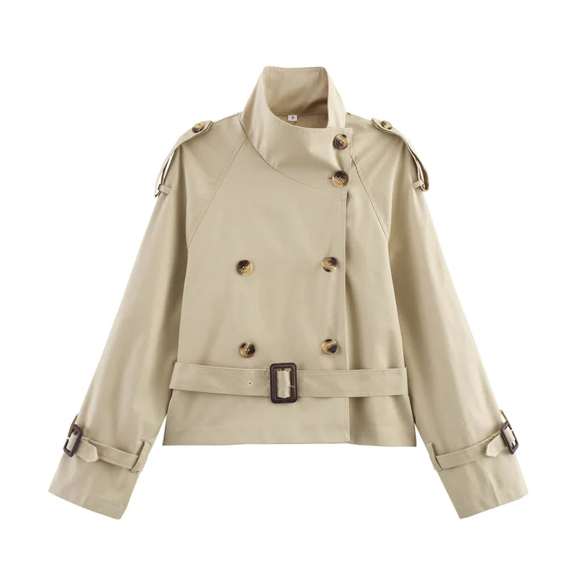 Kurzer Trenchcoat mit Gürtel Angélique