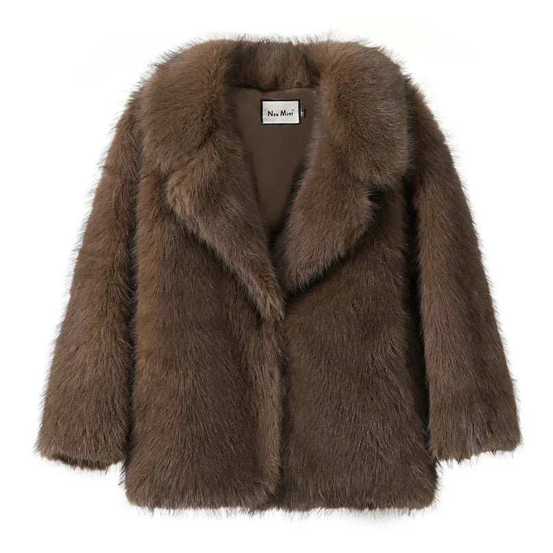 Manteau en fausse fourrure duveteuse Chantal