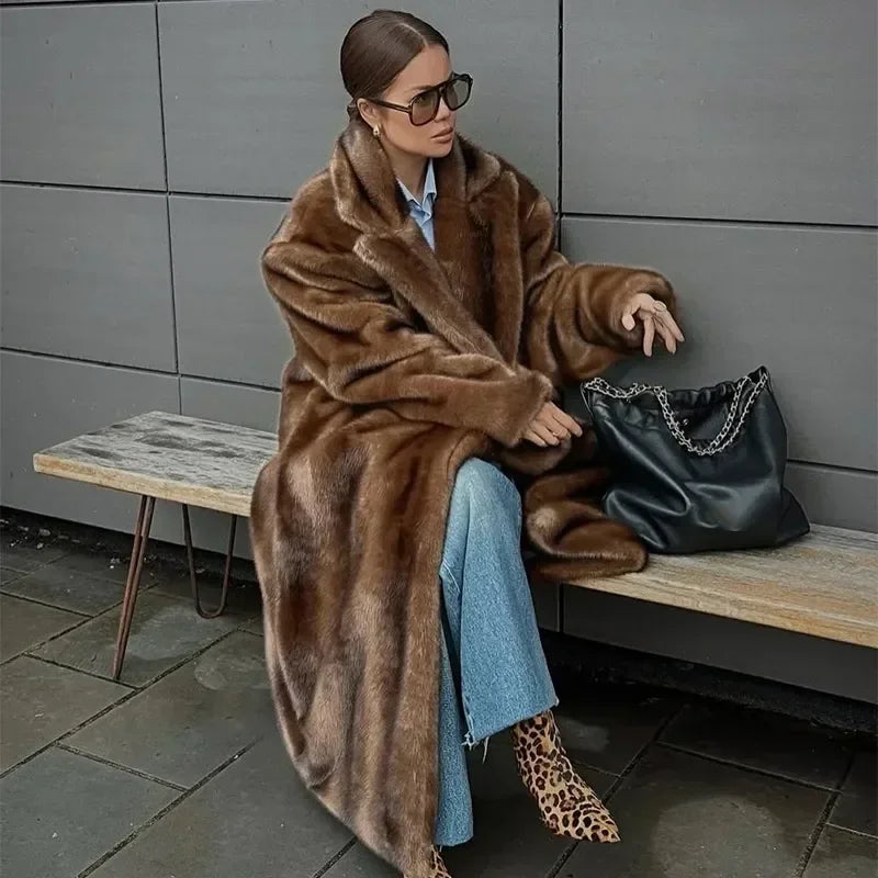 Manteau oversize en fausse fourrure Fanny