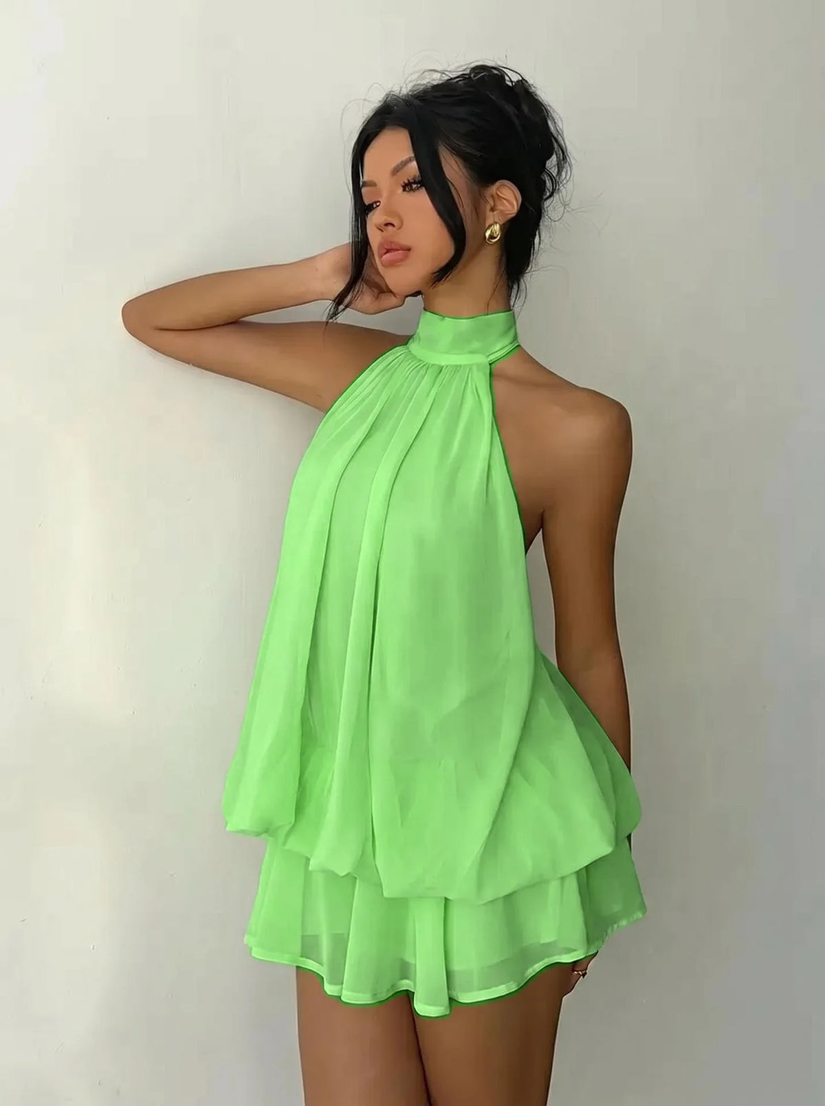 Robe courte licou à la française Mélissa